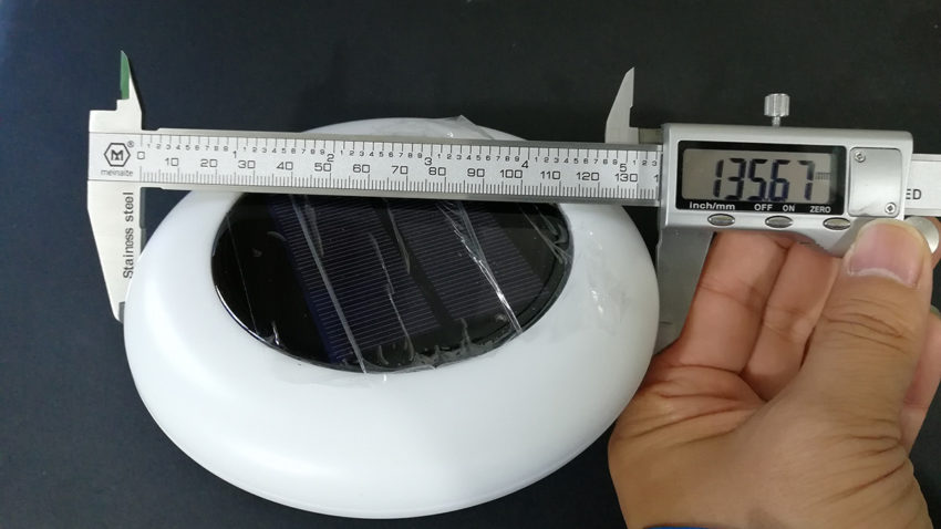 size measurement for solar lights